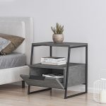 Nightstand Johana  black-gray antique 45x40x50cm - Image 3