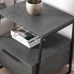 Nightstand Johana  black-gray antique 45x40x50cm - Image 4