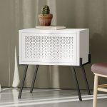 Komodinë Hamer  bardhë-zi 48x34x51cm - Image 2