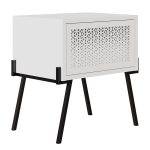 Komodinë Hamer  bardhë-zi 48x34x51cm