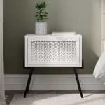 Komodinë Hamer  bardhë-zi 48x34x51cm - Image 4