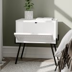 Komodinë Hamer  bardhë-zi 48x34x51cm - Image 5