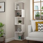 Bookcase - Kolona Piri  white-mocha 35x30x161cm - Image 2