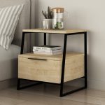 Nightstand Johana  black-oak 45x40x50cm - Image 3