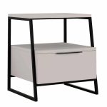 Nightstand Johana  black-cream 45x40x50cm