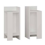 Nightstand Immerse vendosur 2 pics bardhë 27x25x60cm