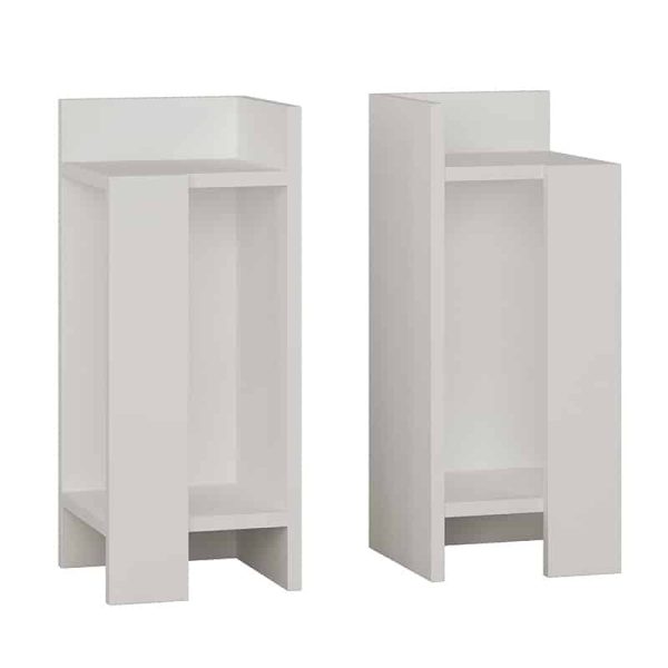 Nightstand Immerse vendosur 2 pics bardhë 27x25x60cm