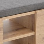 Dollapi i mobiljeve të hyrjes me këpucë stol Zulla  10 çifte sonoma 110x37x46 cm - Image 6