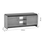 Dollapi i mobiljeve të hyrjes me këpucë stol Zulla  10 çifte sonoma 110x37x46 cm - Image 7