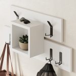 Varëse muri Lumina melamine metal i bardhë 68x15x32cm - Image 3