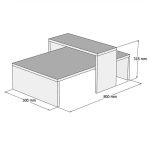 Tavolinë mesi Glow, në ngjyrë lisi-antracit, 80x50x32cm - Image 4