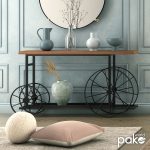 Console Bike  në ngjyrë të zezë-arrë 148x28x85cm - Image 2