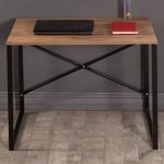 Tavolinë zyre Zayn, në ngjyrë arre-të zezë 90x60x70εcm - Image 3