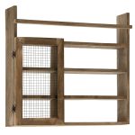 Njësia e raftit të murit për kuzhinën Valka  në ngjyrë arrë 70x11x60cm