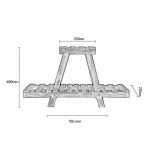 Njësia e raftit të bimëve Tisa  kafe druri 75x25x49cm - Image 3