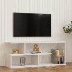 TV Stand Waldo  melamine e bardhë 100x29.5x40cm - Image 2