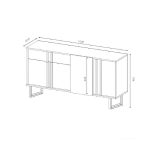 Buffet Amanda  arra-e zezë 160x40x78.5cm - Image 5