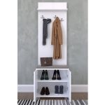 Mobilje hyrje Echo  bardhë 60x33x177cm - Image 2