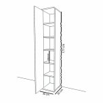 Kabineti Juan  bardhë 30x35x177cm - Image 5