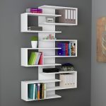 Raft mur Hart bardhë 75x21.5x161.5cm - Image 3