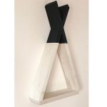 Hemla  mur raft natyrore-e zezë 23x6x40cm - Image 2