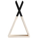 Hemla  mur raft natyrore-e zezë 23x6x40cm - Image 3