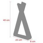 Hemla  mur raft natyrore-e zezë 23x6x40cm - Image 4