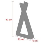 Hemla  mur raft natyrore-bardhë 23x6x40cm - Image 3