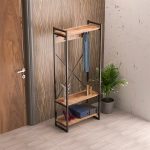 Mobilje hyrëse Baker  arra-e zezë 90x34x180cm - Image 2