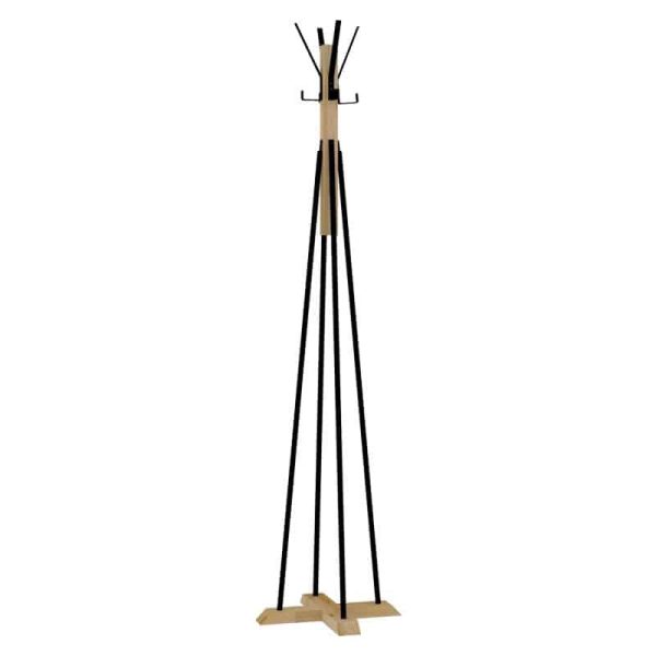 Coat Stand Myra në ngjyrë të zezë natyrore D40x160cm