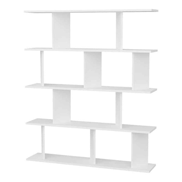 Bookcase Ratu  bardhë 120x24.6x141cm