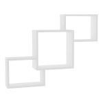 Rafti i murit Byran me ngjyrë të bardhë 98x20x73cm