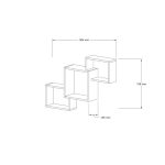 Rafti i murit Byran me ngjyrë të bardhë 98x20x73cm - Image 3