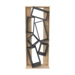 Bookcase Jamey  natyrore-errët gri 60x24x153,6cm - Image 3