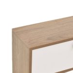 Set televiziv Salon  me ngjyrë të bardhë-arrë 120x25x37cm - Image 4