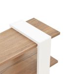 Set televiziv Salon  me ngjyrë të bardhë-arrë 120x25x37cm - Image 5