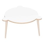 Tavolinë fëmijësh me stol Pakoworld fëmijësh 4 copë të vendosura mdf të bardhë - Image 3