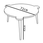 Tavolinë fëmijësh me stol Pakoworld fëmijësh 4 copë të vendosura mdf të bardhë - Image 5