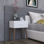 Nighstand Laber  melamine e bardhë 45x30x57.5cm - Image 2