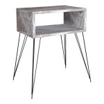 Nighstand Naida  mermer gri melamine 45x30x59cm