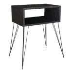 Nighstand Naida  mermer i zi melamine 45x30x59cm