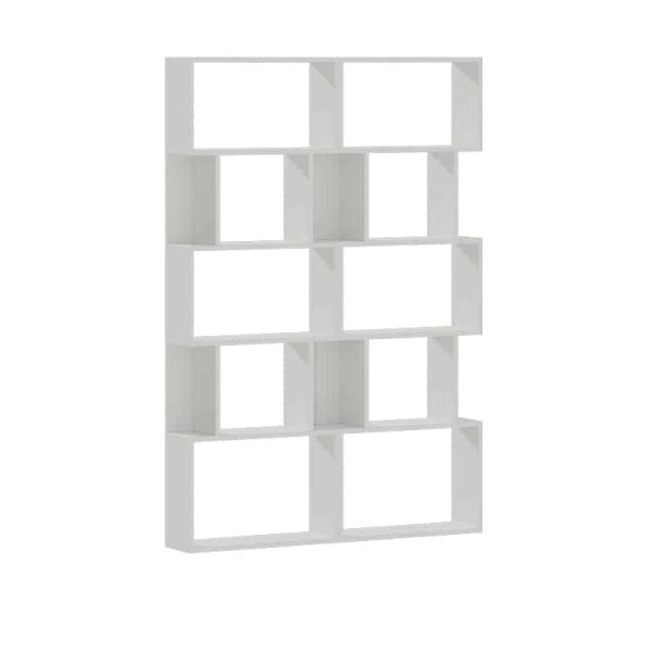 Biblioteka Booky 12 rafte hapësirë whtite melamine 120x20x175cm