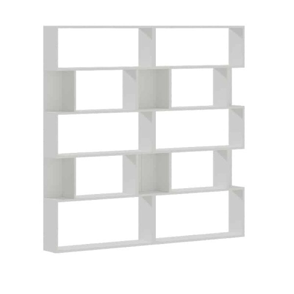Biblioteka Booky 12 rafte hapësirë whtite melamine 180x20x175cm