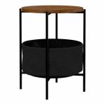 Tavolinë anësore Casper, ngjyrë arre-e zezë D45x60cm