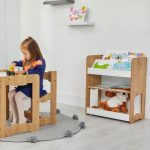 Raft Seagull  e bardhë natyrale MDF 57x34x70cm - Image 2