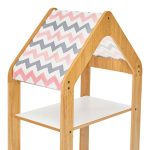 Raft Montessori Zoilen  natyral e bardhë-rozë MDF 50x30x80cm - Image 3