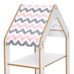 Raft Montessori Zoilen MDF i bardhë-rozë 50x30x80cm - Image 3