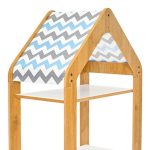 Raft Montessori Zoilen i Pakoworld mdf bardhë-natyrale-blu 50x30x100cm - Image 3