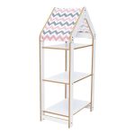 Raft Montessori Zoilen I  MDF i bardhë-rozë 50x30x100cm