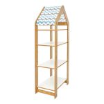 Raft Montessori Zoilen II  natyrore-bardhë-blu mdf 50x30x120cm